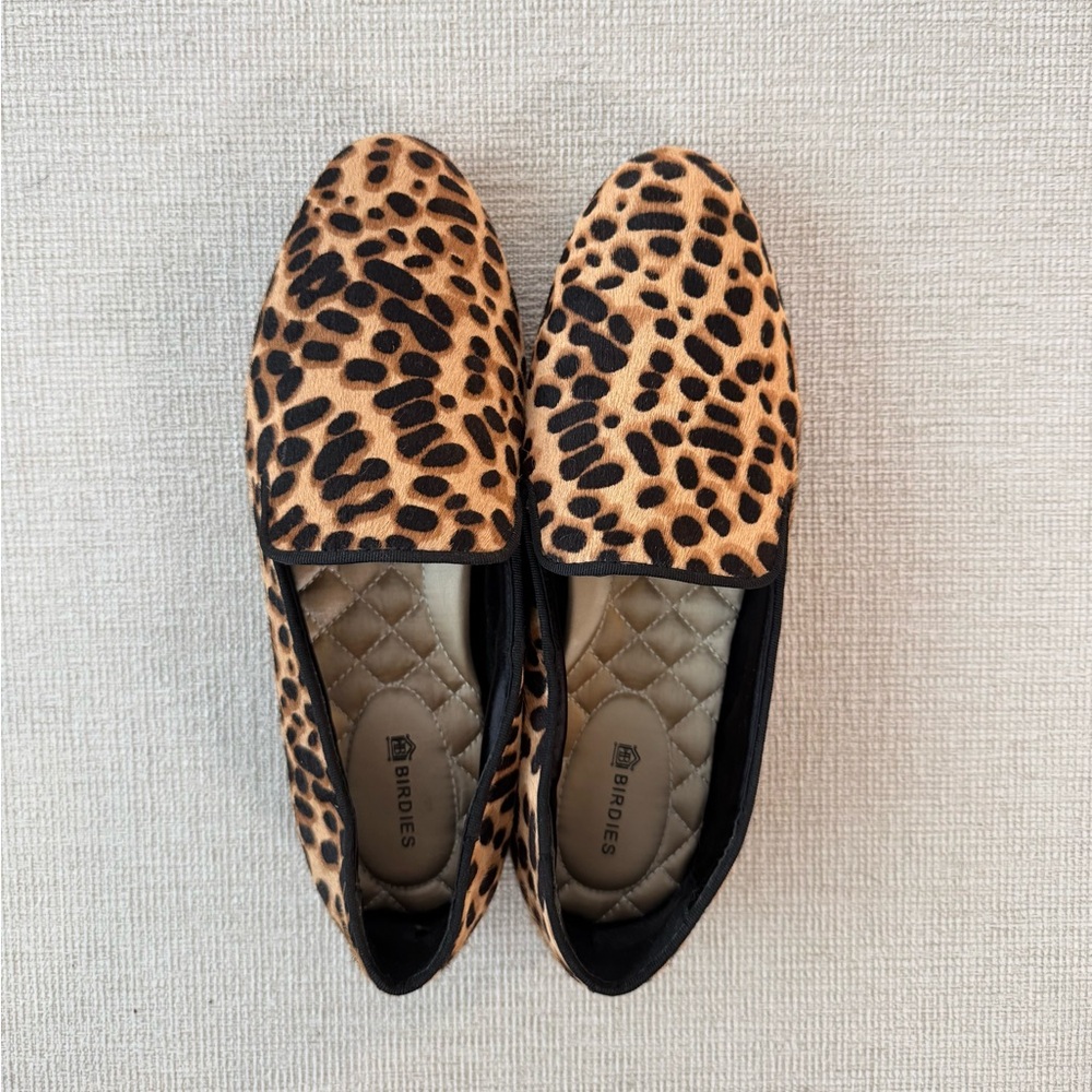 Birdies Brown and Black Leopard Print Loafers